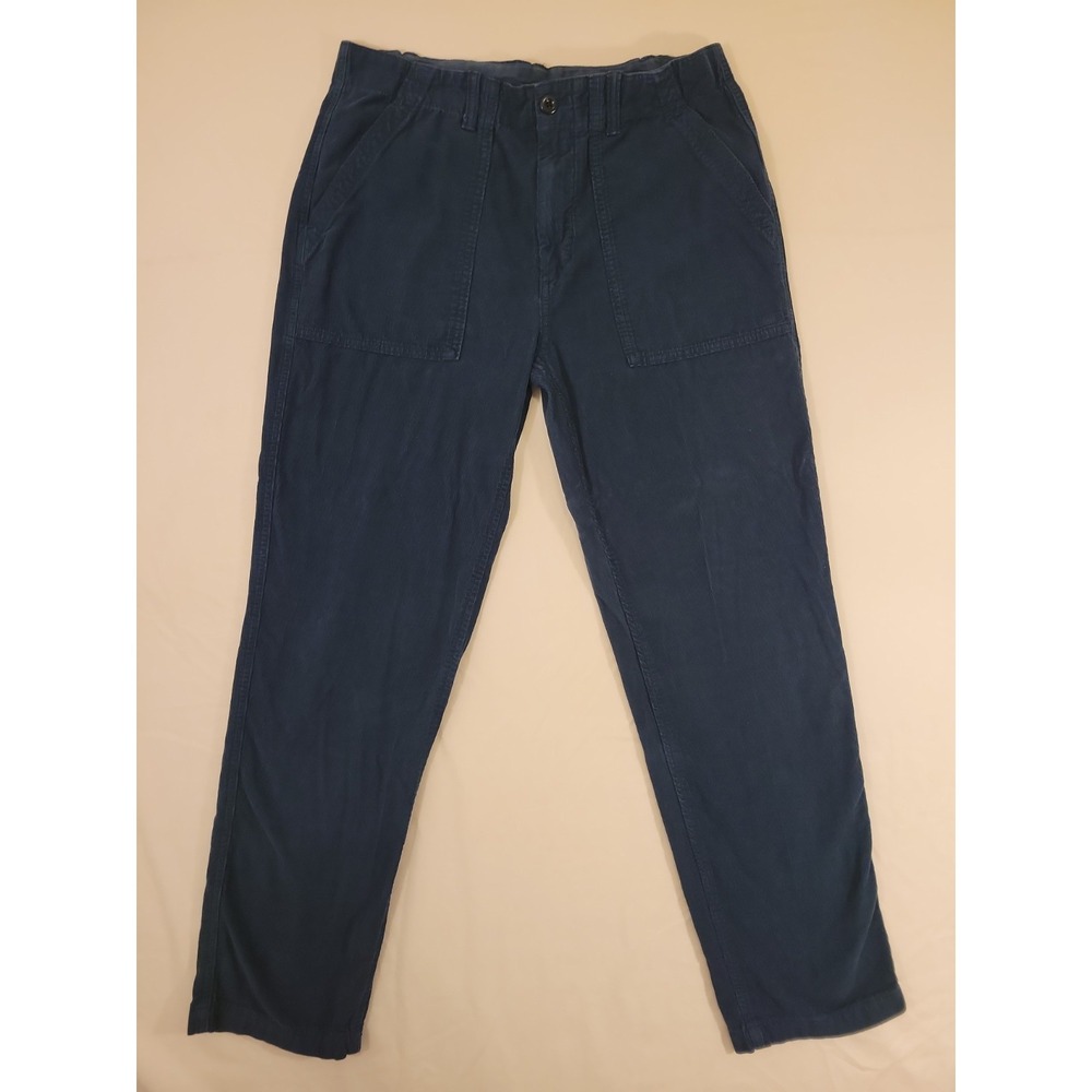 Outerknown Mens 34 x 30 Organic Cotton Corduroy Navy Pants Utility